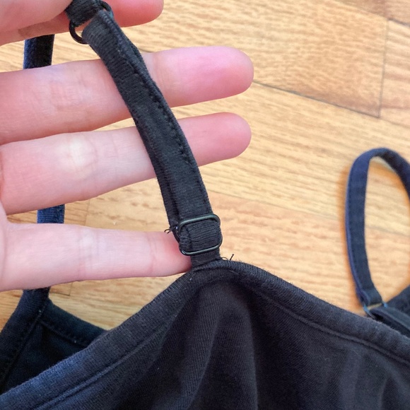 Bundle of three black girl’s size Large (10-12) camisoles with adjustable straps - Picture 5 of 8